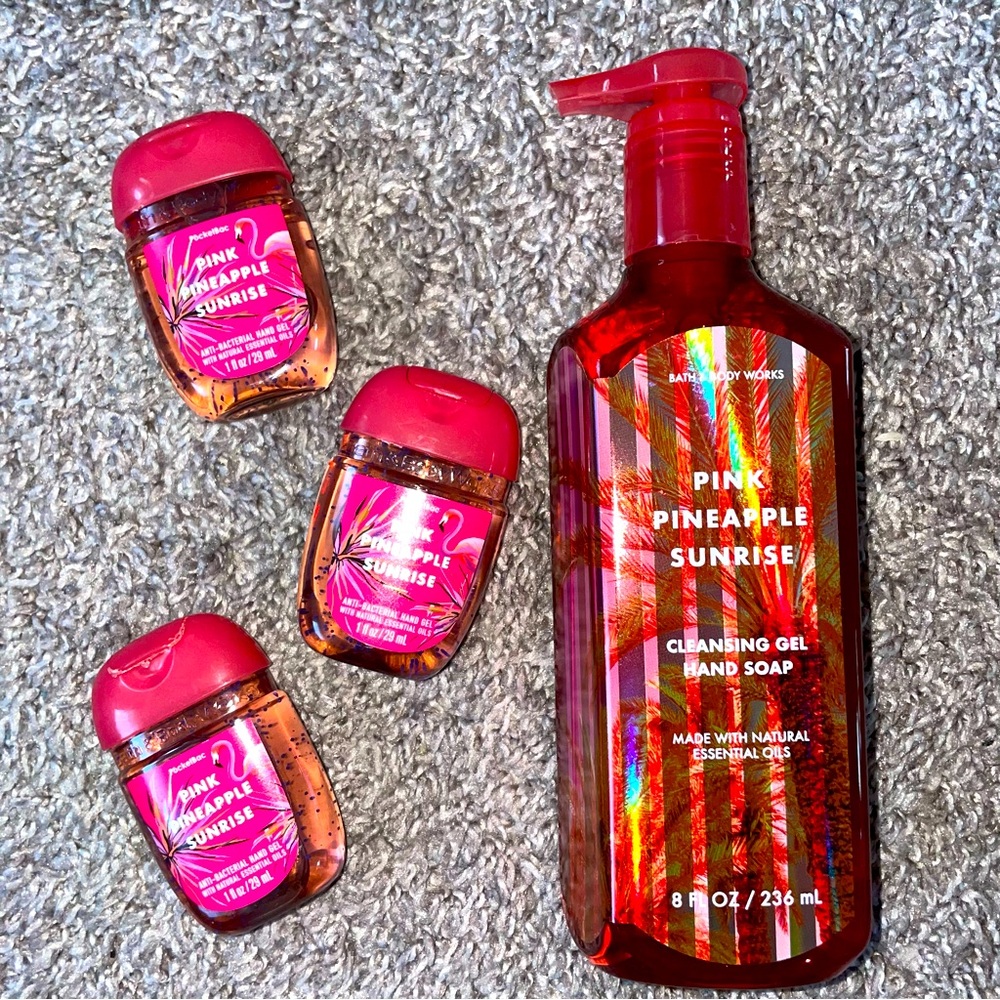 🌺🍍🌺 Bath and Body Works Pink Pineapple Sunrise bundle